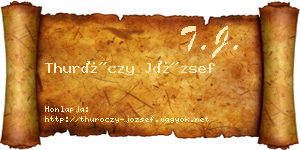 Thuróczy József névjegykártya