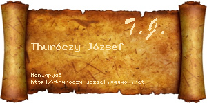 Thuróczy József névjegykártya