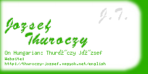 jozsef thuroczy business card